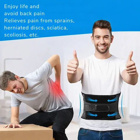 Lumbar Support Back Brace and Stability Adjustable Fit - Image 8