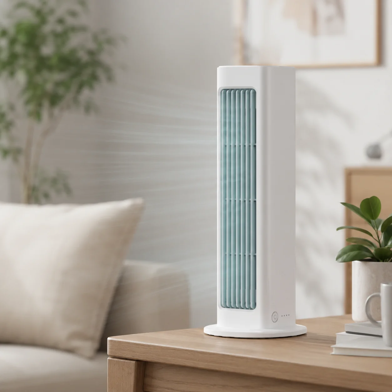 Portable Tower Oscillating Fan Quiet Compact Bedroom - Image 3